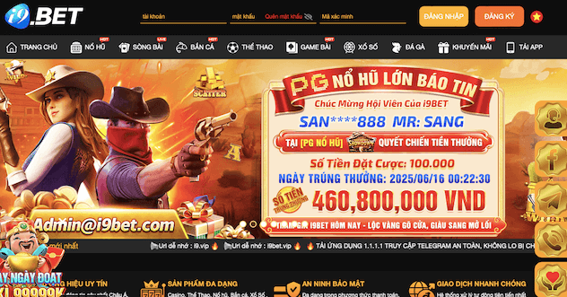 Giao diện các sảnh game và cá cược thể thao tại nhà cái I9BET.