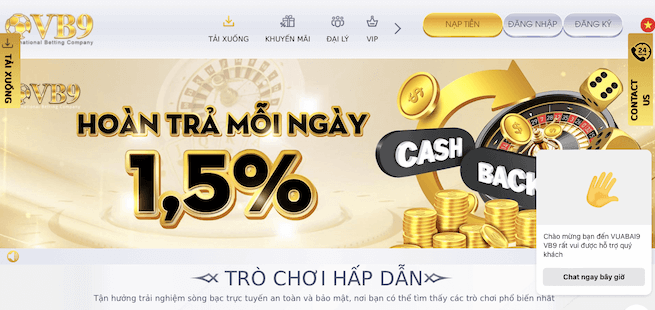 Các sản phẩm cá cược đa dạng tại nhà cái VB9.